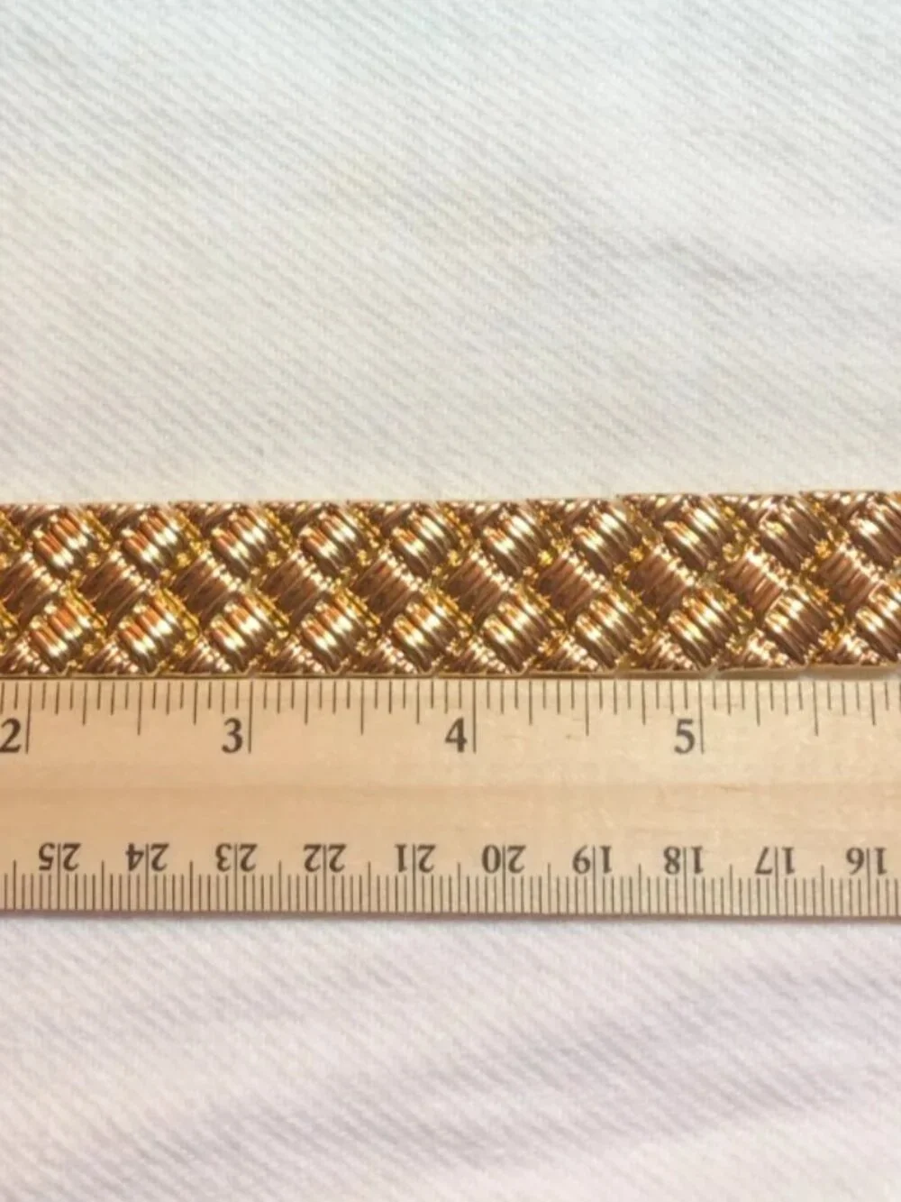 ESTATE:  Vintage 925/Vermeil Puffy Basket Weave Cuff Bracelet, gorgeous, HEAVY